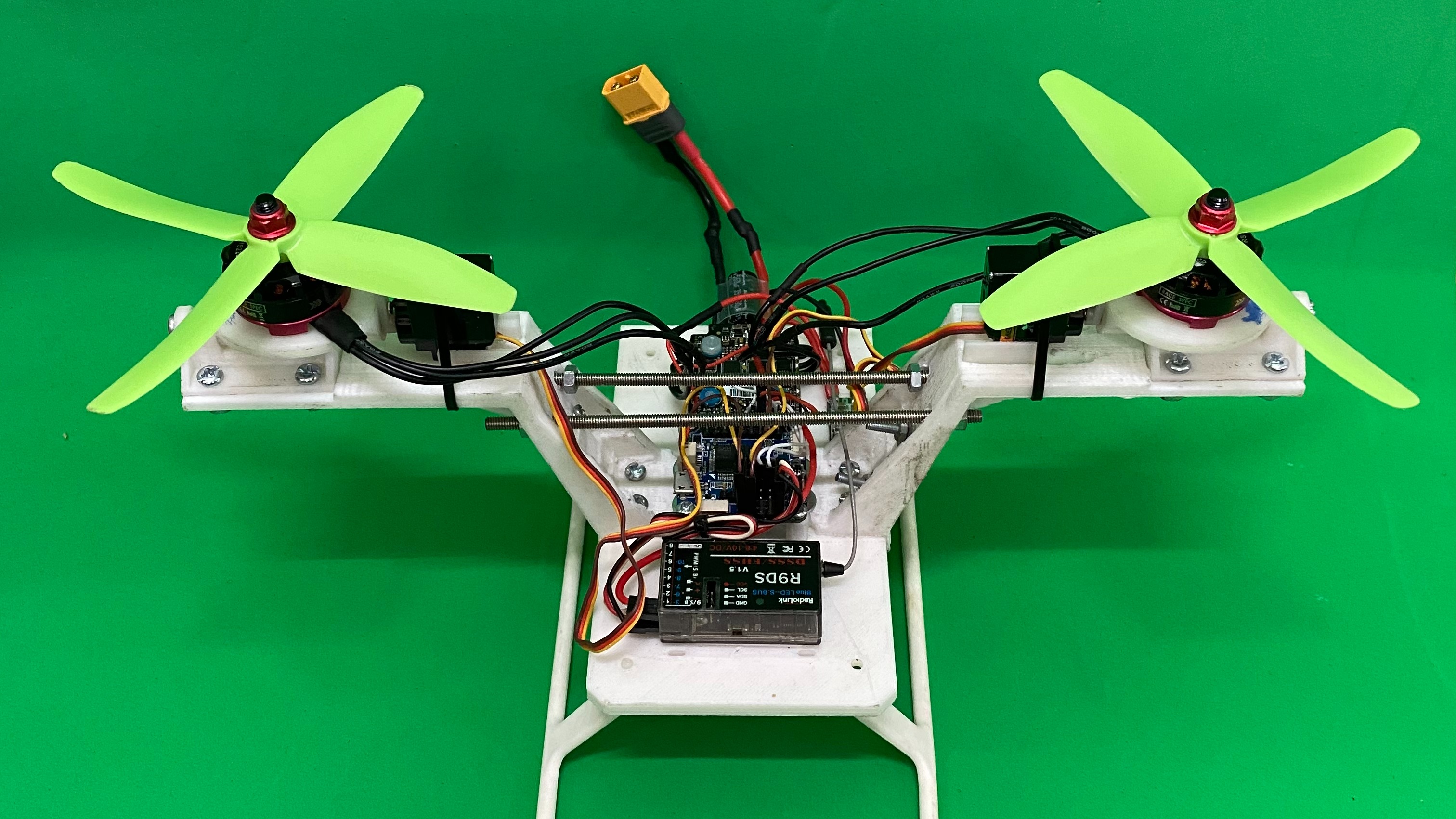 karakterisere Ekstraordinær tjenestemænd 3D Printed Bicopter Drone